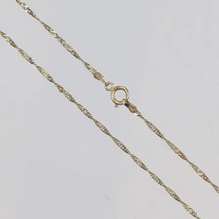 Kedja Singapore 50,5cm bredd 1,5mm 14K Vikt: 2,6 g