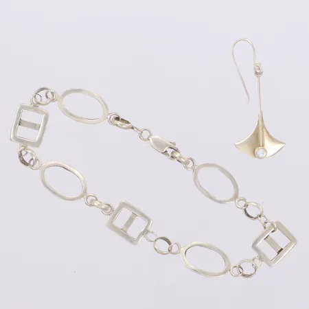 Armband örhänge, defekt, silver 925/1000 Vikt: 9,3 g