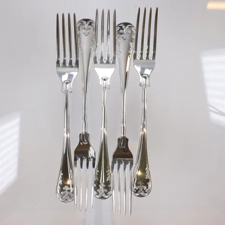 5 matgafflar, 18,5cm, silver, 925/1000 Vikt: 223,2 g