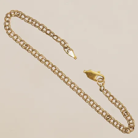 Armband, längd 16,5cm, bredd 3,1mm, defekt, lås av, 18K Vikt: 2,2 g