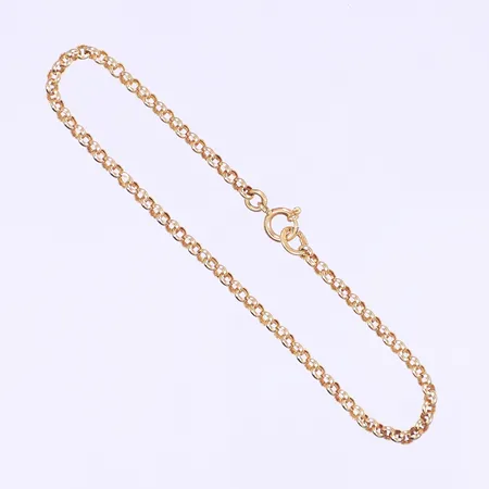 Armband ärtlänk 18cm, bredd 2mm, 18K  Vikt: 3,2 g