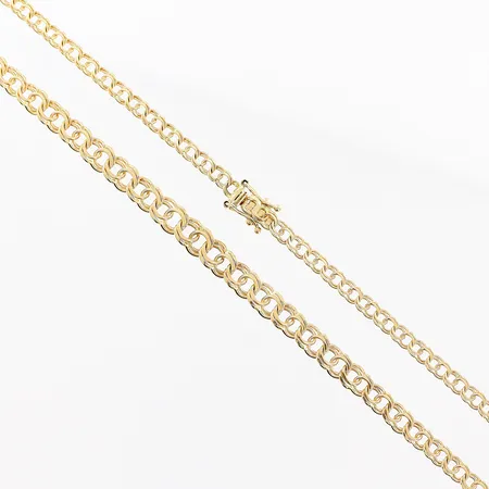 Collier doserad Bismarck, 46cm, bredd 3-5mm, GHA, 18K Vikt: 10,9 g