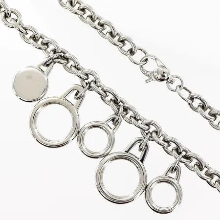 Collier Dolce & Gabbana, 45cm, bredd 8-40mm, vitmetall, originaletui.