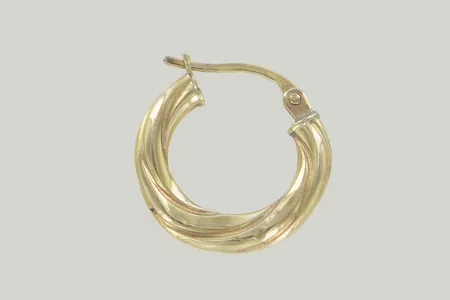 Singel örhänge, diam 1,5 cm, 9K Vikt: 0,5 g