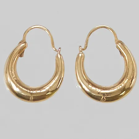 Ett par örhängen 17mm, bucklor, 18K 1,1g.