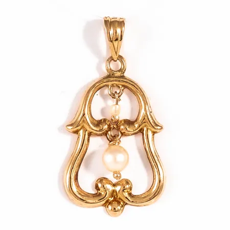 Hänge odlad pärla Ø4mm 18K 0,8g.