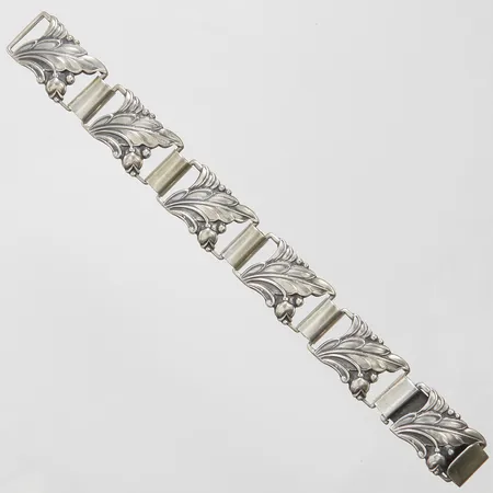Armband, längd ca 17cm, bredd 17mm, Asa-Silver Tage Linde, Falkenberg, år 1954, sliten förgyllning, 830/1000 silver Vikt: 19,5 g