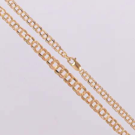 Collier doserad Bismarck, längd 42,5cm, bredd 4-5,8mm, 18K  Vikt: 8,3 g