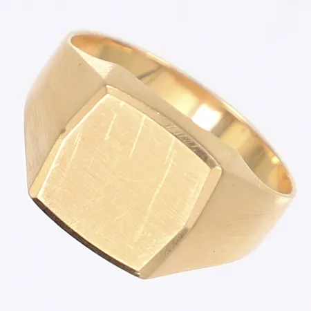 Ring s k klackring stl 19 bredd 3-9mm repor 18K Vikt: 4,6 g