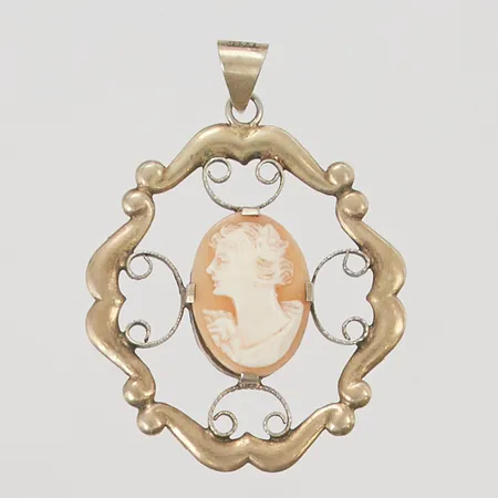 Hänge Kamé 42mm förgylld 830/1000 Silver 6,4g.