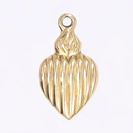 Hänge hjärta 19x10mm saknar ögla 18K  Vikt: 1 g