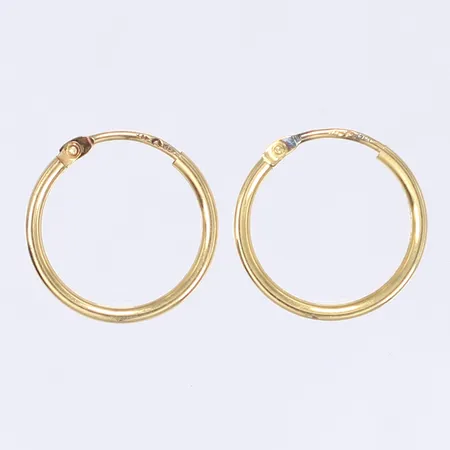 Ett par örhängen creoler Ø15mm, 18K Vikt: 0,6g Vikt: 0,6 g