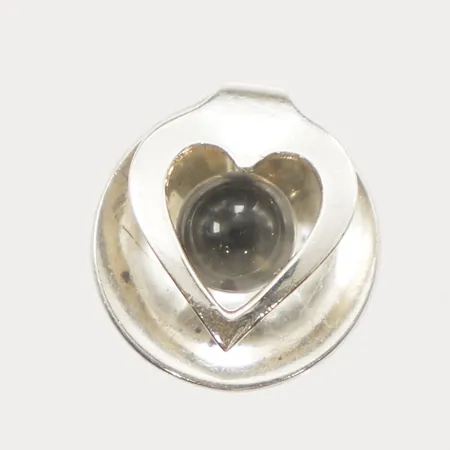 Hänge med sten, Ø12,5mm, 925/1000 silver  Vikt: 1,4 g