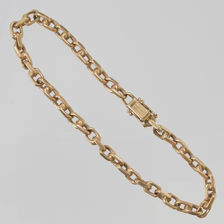 Armband ankar 27cm, bredd:5,7mm, slitet 18K 37,9g.