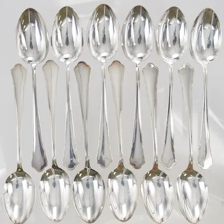 12 Matskedar 18cm, GAB 830/1000 Silver 409,5g.