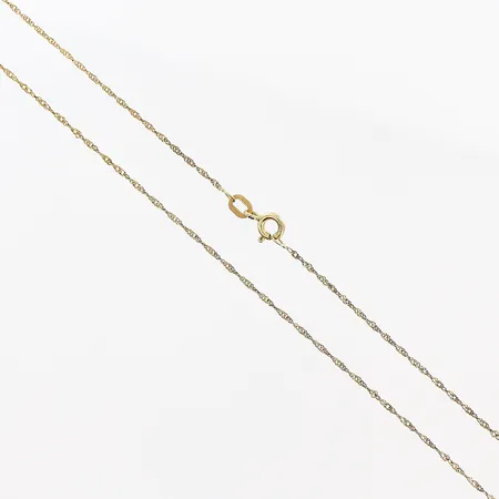 Kedja Singapore, 46cm, bredd 1mm, GHA, 9K Vikt: 1 g