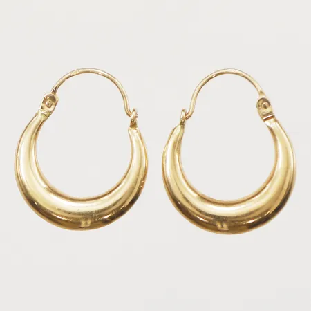 Ett par örhängen, creoler, Ø15,2mm, bredd 1,2-2,4mm, 18K Vikt: 1,3 g