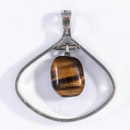 Hänge tigeröga bredd 33mm, längd 37mm HGB silver 925/1000 8,7g. 