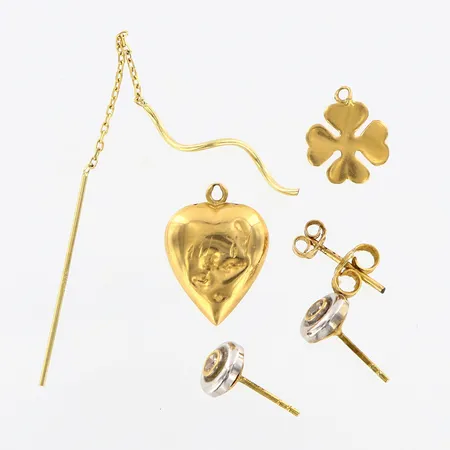 Diverse guld stenar defekter, 18K. Vikt: 2,9 g