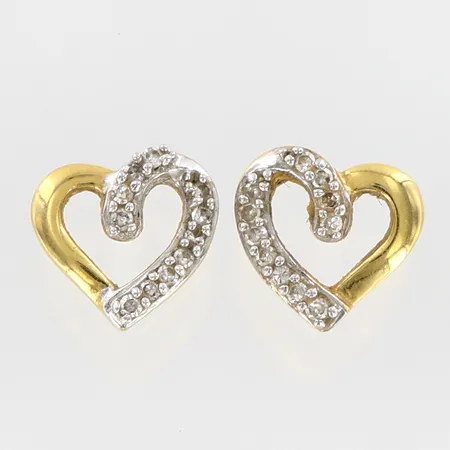 Ett par örhängen med diamanter, 7x7mm, GHA 18K  Vikt: 1,2 g