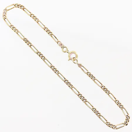 Armband Figaro, 20cm, bredd 2mm, 14K Vikt: 3,7 g