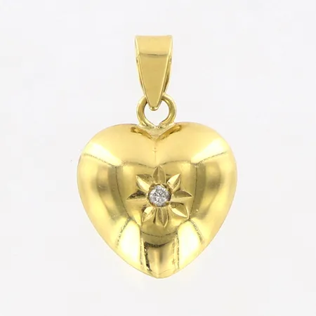 Hänge hjärta med sten, 9x14mm, 18K Vikt: 0,5 g