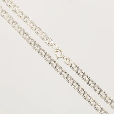 Collier Bismarck, längd 44cm, bredd 4,6mm, 925/1000 silver Vikt: 10,7 g