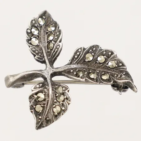 Brosch med Markasiter, 30mm, 835/1000 silver Vikt: 3,5 g