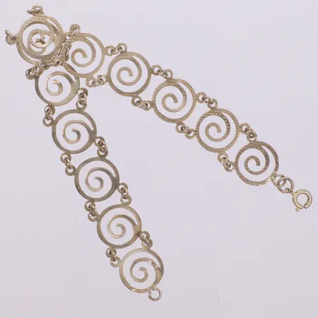 Armband, längd 19cm, bredd 12,1mm, ostämplat silver Vikt: 5,5 g