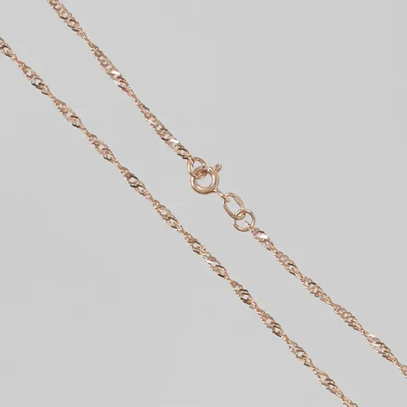 Kedja Singapore, 49cm, bredd:2mm, 14K 3,0g.