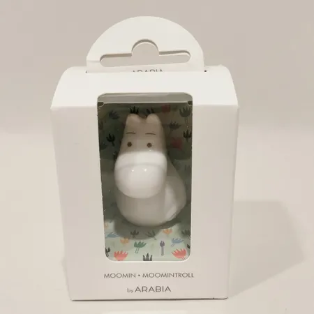Figurin Mumin Mumintroll Arabia höjd ca 6cm, originalkartong