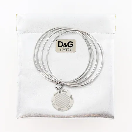 Armring Dolce & Gabbana, Ø70mm, vitmetall, originaletui.