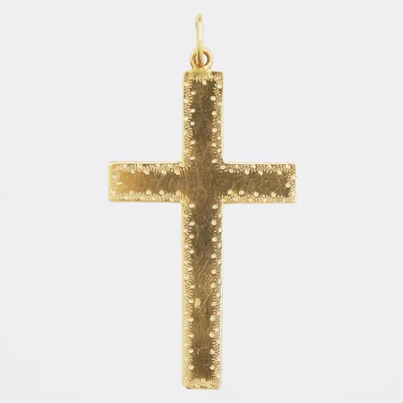Hänge kors, längd ca 39mm, bredd 2cm, 18K Vikt: 1,3 g