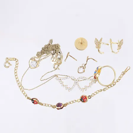 Diverse guld delvis defekt 14K Vikt: 9,6 g