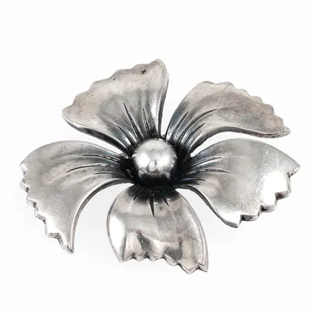 Brosch blomma 36x31mm GD&Co silver 830/1000 4,7g.