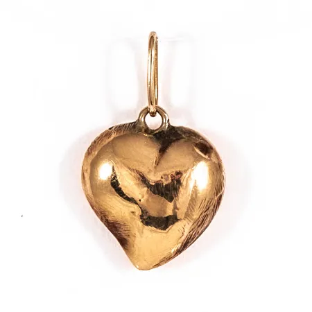 Hänge hjärta bredd 10mm, bucklor, ojämnheter 14K 0,3g. 