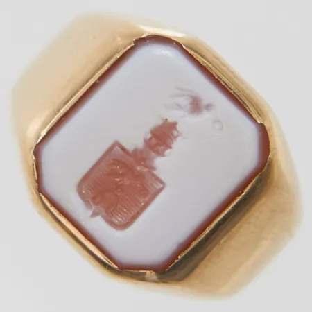 Klackring med bandagat stl17, bredd 3-15mm, repig, ostämplad, 18K, bruttovikt: 10,4g.