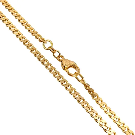 Halskedja Pansar 18K guld Balestra Italien, svensk kontrollstämpel, massiv modell, längd 51,5 cm, bredd 3,2 mm, tjocklek 1,3 mm, fint skick Vikt: 20 g