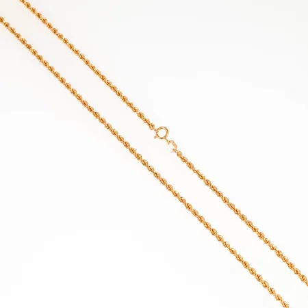 Kedja ihålig Cordel 45cm, bredd 2,2mm 18K 2,3g. 