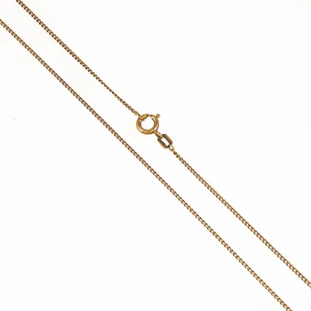 Kedja Pansar 52cm, bredd 1,2mm, missfärgning, slitage, lagningar 18K 3,2g.