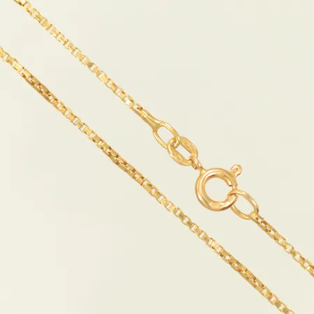 Halskedja Venezia längd 54cm, bredd 1mm, vridna länkdelar, 18K, 5,6g 