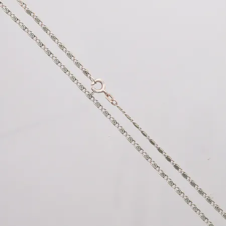 Kedja längd 53cm, bredd 2mm, 925/1000 Silver.  Vikt: 5,5 g