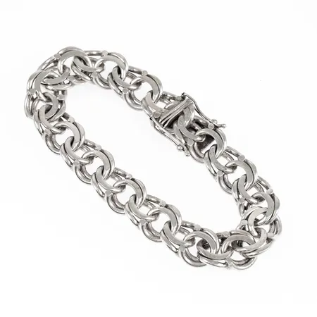 Armband Bismarck 19cm, bredd 11,5mm, silver 830/1000 33,8g.