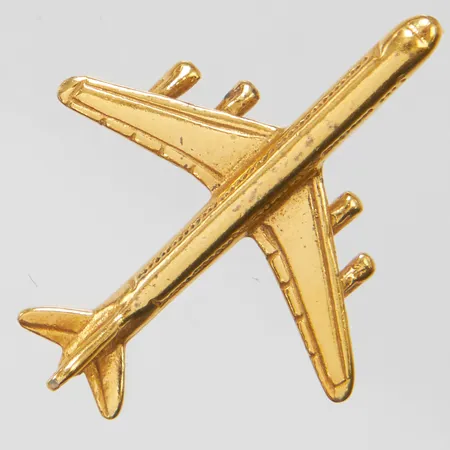 Hänge flygplan längd 26mm, bredd 21mm, förgyllt, silver 830/1000  Vikt: 1,9 g