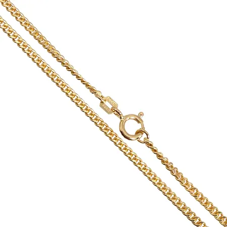 Halskedja Pansar i 18K guld, tillverkarstämpel DE, svensk kontrollstämpel, längd 61,0 cm, bredd 2,3 mm, fint skick Vikt: 14,5 g