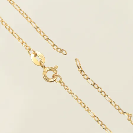 Halskedja Figaro defekt, gått av i länk, 14K, 1,2g Vikt: 1,2 g