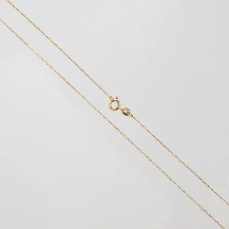 Kedja pansar längd 46cm, bredd 1mm, ojämnheter, 18K Vikt: 1,1 g