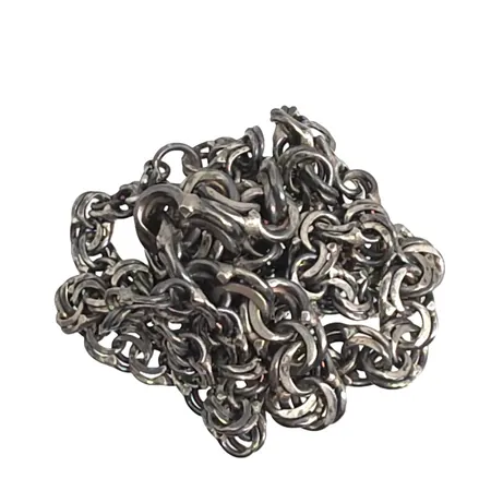 Halskedja Bismarck silver, doserad modell, längd 45 cm, bredd 5-8,5 mm, låset stämplat STERLING, missfärgad Vikt: 19,3 g