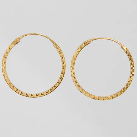 Örhängen creoler Ø 18mm, bredd 1mm, 18K Vikt: 0,6 g