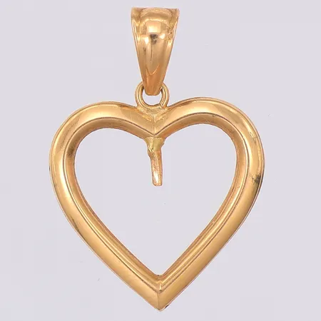 Hänge hjärta längd ca 28mm bredd ca 19mm, saknar pärla, kattfot, 18K Vikt: 1,5 g
